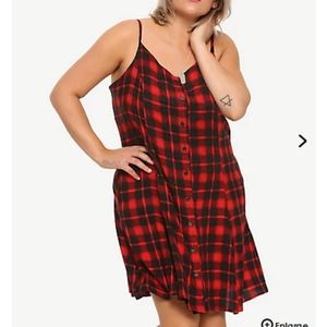 Hot Topic Red Plaid Dress